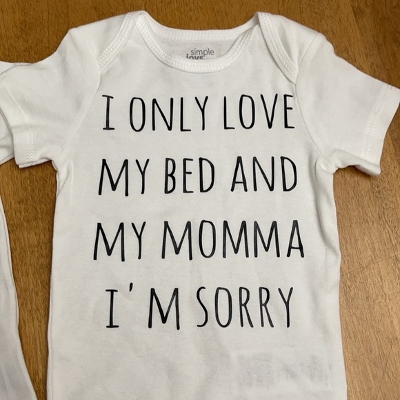 Bundle of 2 Drake Lyric Baby Long Sleeve Onesies - Picture 3 of 4